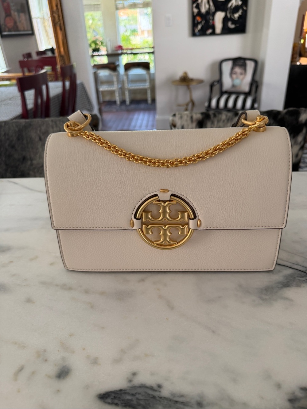 Tory Burch Miller Braided Convertible Shoulder Bag - New Ivory